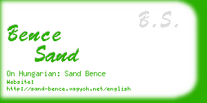 bence sand business card